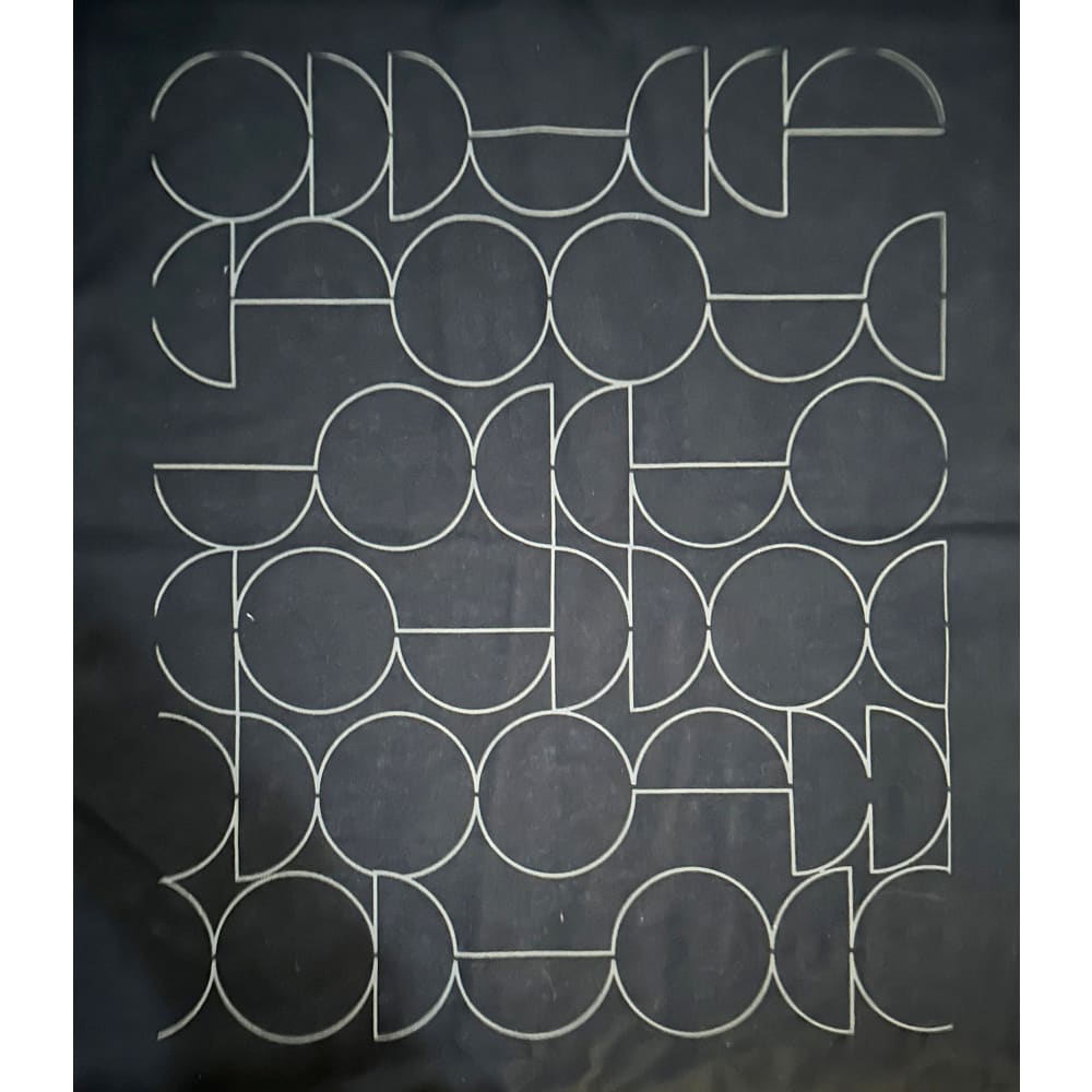 Modern Pre-Printed Wholecloth Bauhaus - Black - Fabric