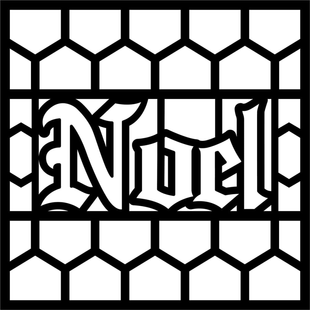 ’Noel’ Stained Glass Laser Cut Fusible Applique - Kits