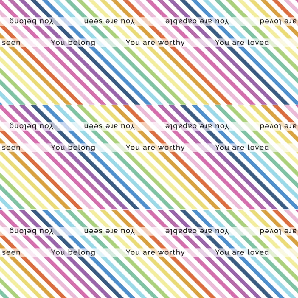 Perfect Binding Yardage Rainbow Stripe - Light - Fabric