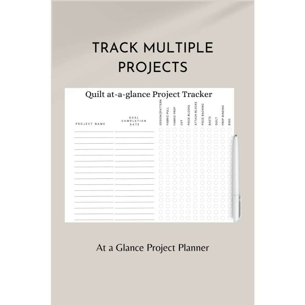 Quilt Planner Printables - Books