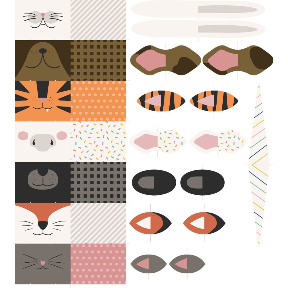 Children’s Mask Fabric Panel by Pratique - Fabric
