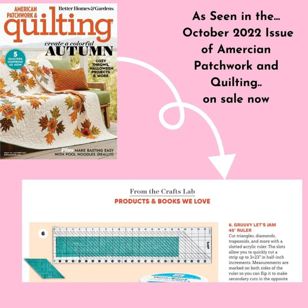 Gruuvy Square it Up Quilting Ruler- Medium - Sewing By Sarah