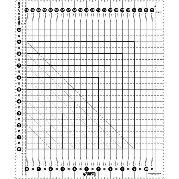 Gruuvy Square it Up Quilting Ruler- Large - Sewing By Sarah