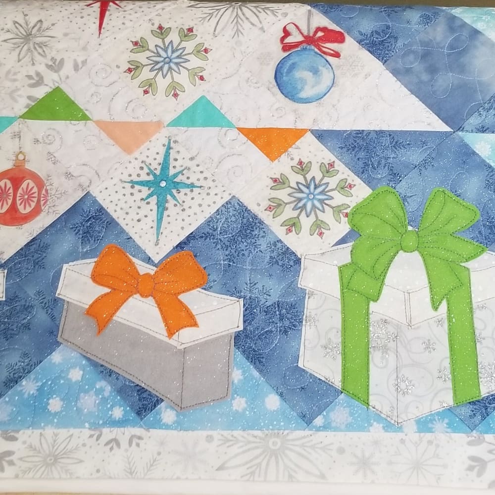 White Christmas Quilt PDF Pattern by Sharon Joy Picciolo - 
