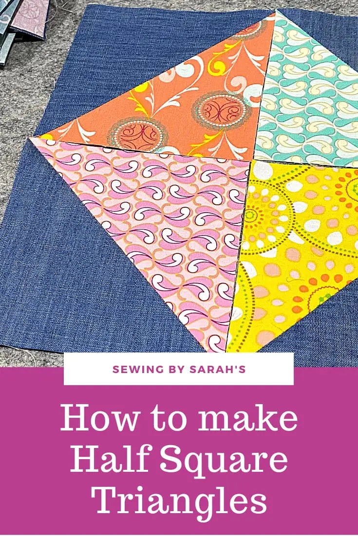 How to make 1/2 (half) square and 1/4 (quarter) square triangles