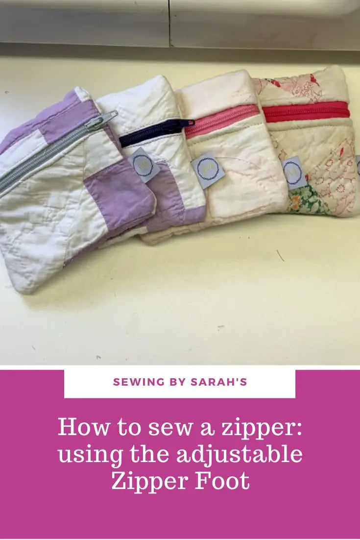 How to sew a zipper: using the adjustable Zipper Foot