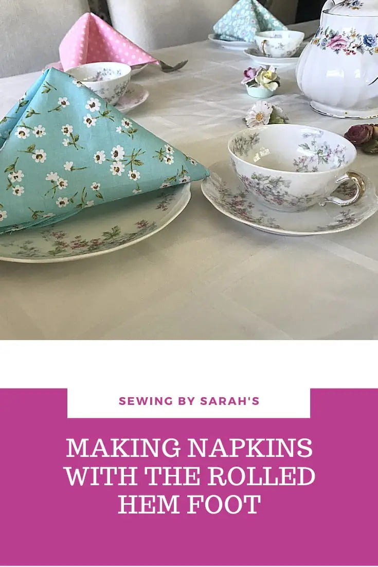 Making Napkins with the Rolled Hem Foot
