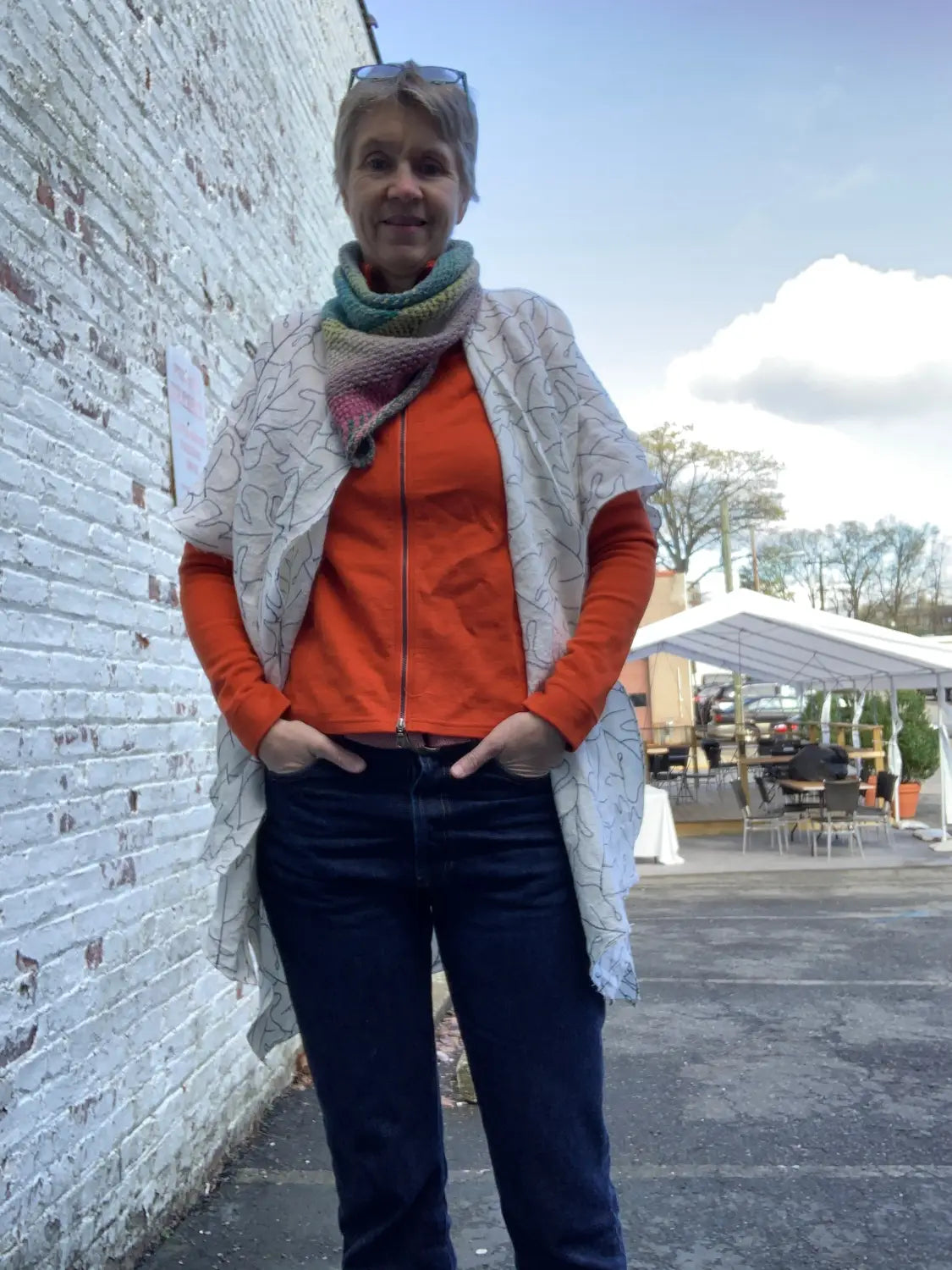 Make A Easy Open Cardigan Using Your Rolled Hem Foot