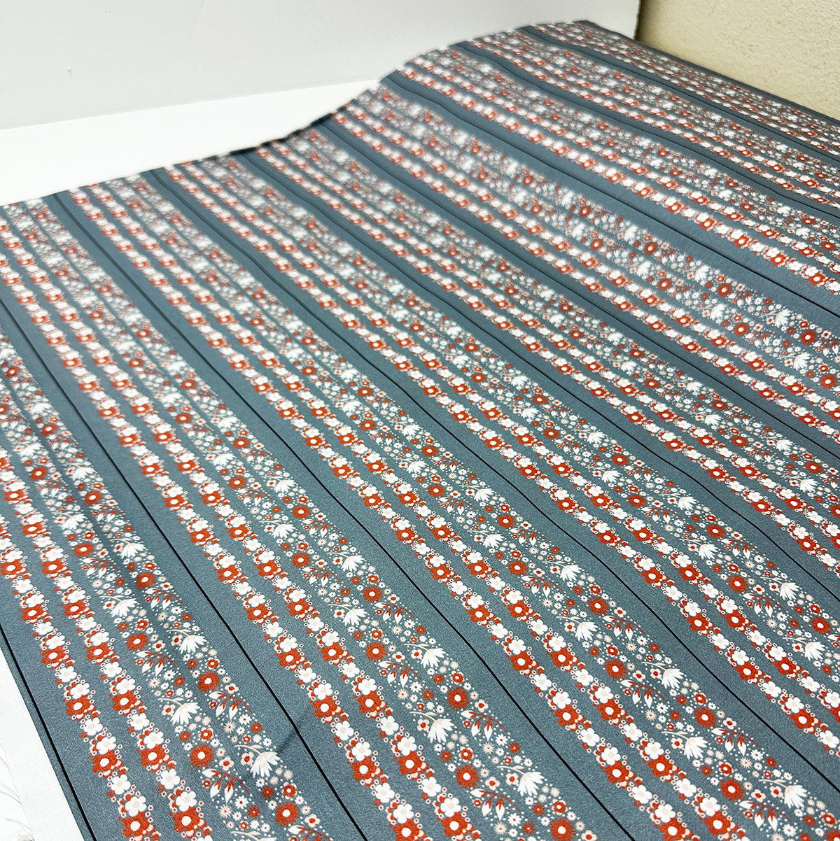 Bolt- Perfect Binding Yardage Blue and Rust Floral