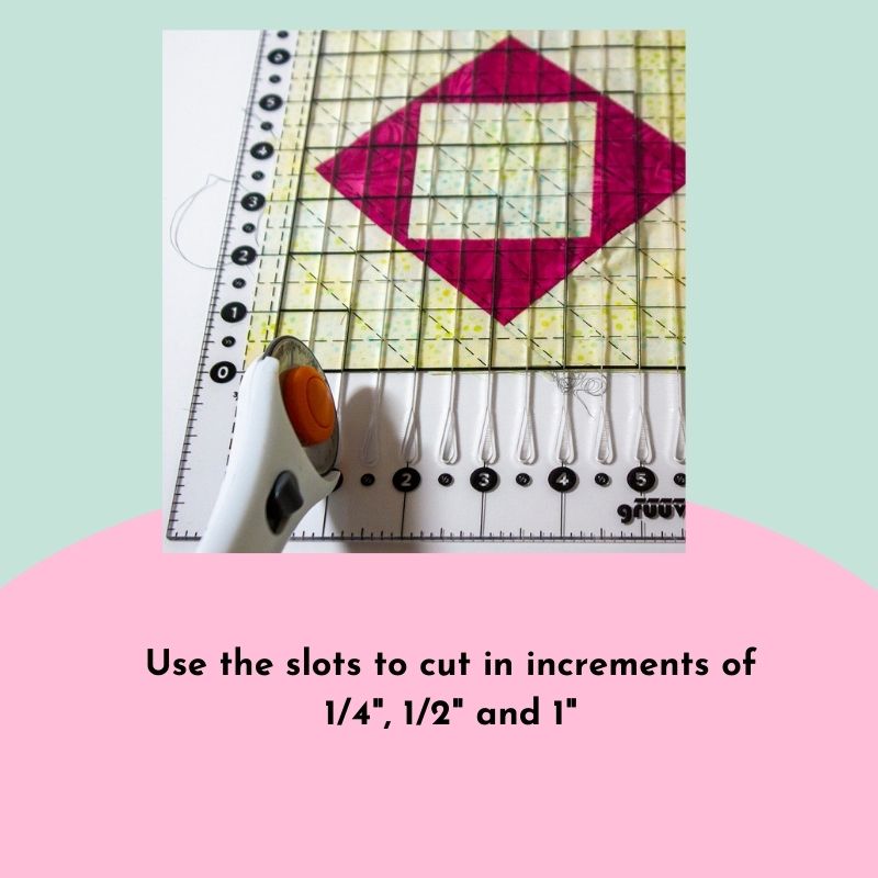 Gruuvy Square it Up Quilting Ruler- Medium - Sewing By Sarah