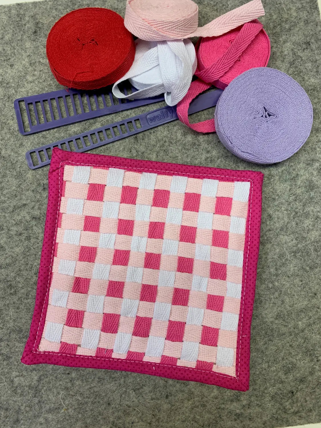 Quick & Easy Sewing Projects: Woven Valentine’s Day Coasters