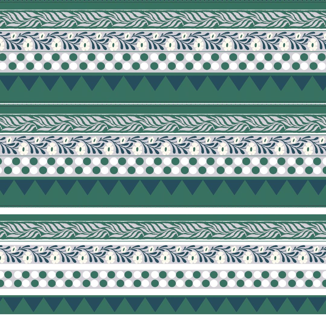 Ocean Depths Perfect Binding pre-printed quilt binding fabric