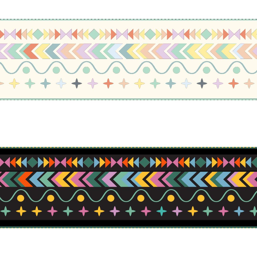 Painted Arrows Perfect Binding pre-printed quilt binding fabric