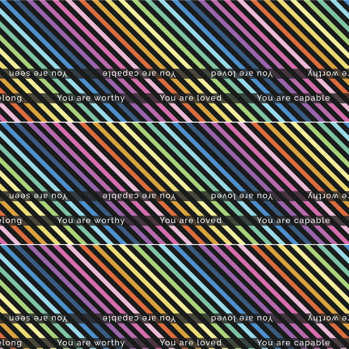 BOLT of Perfect Binding Yardage Rainbow Stripe