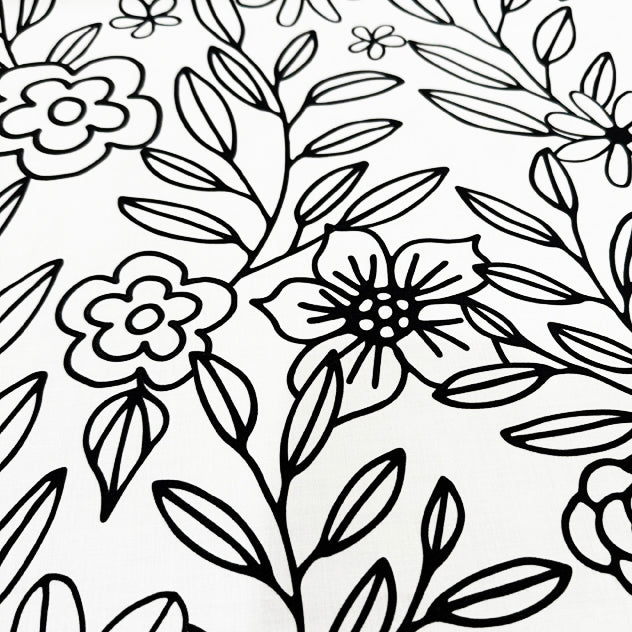 Floral Coloring Fabric