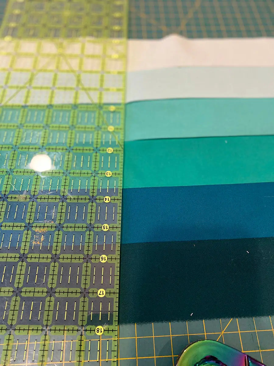 Cutting strip sets into blocks