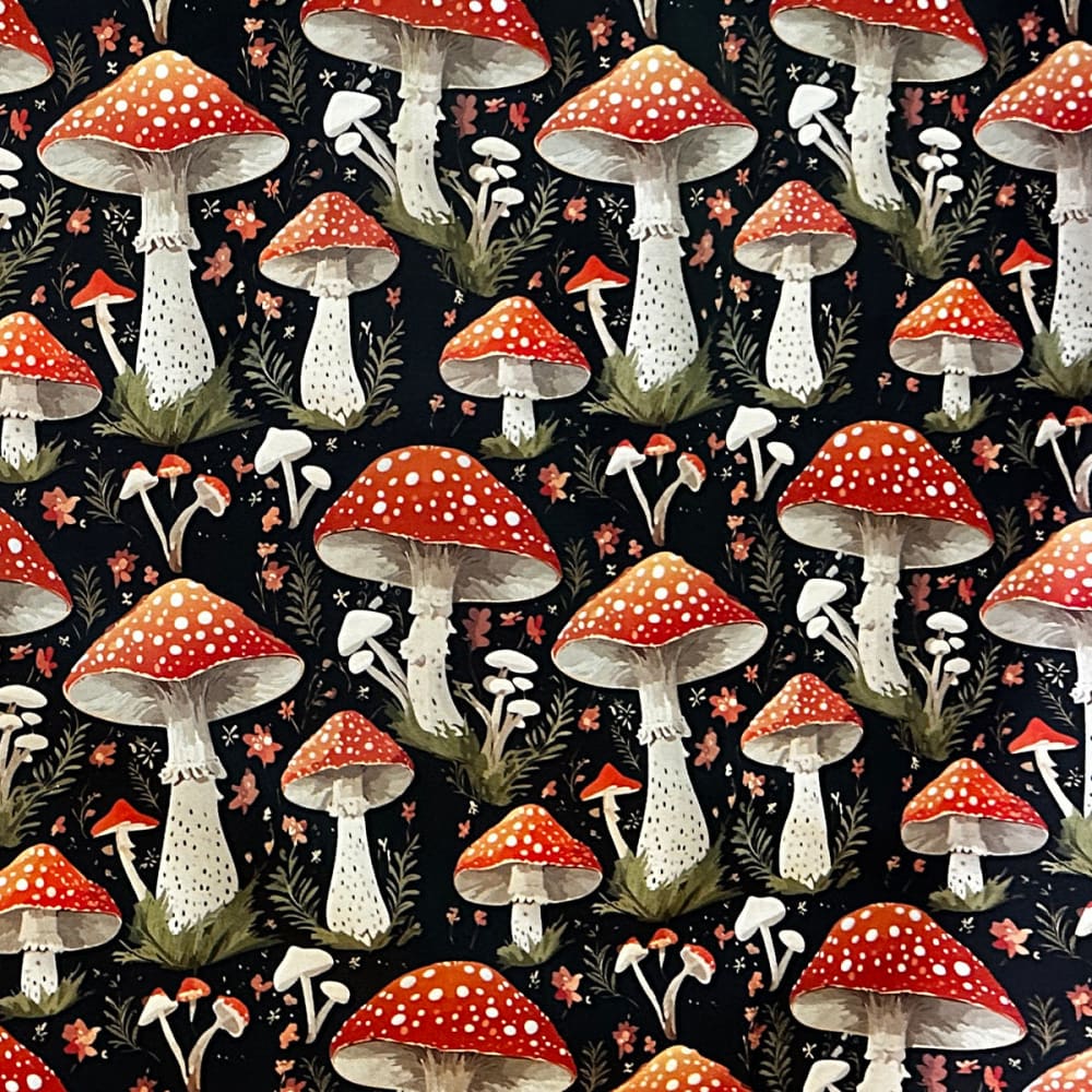 Funghi Mushroom Fabric 60 Wide