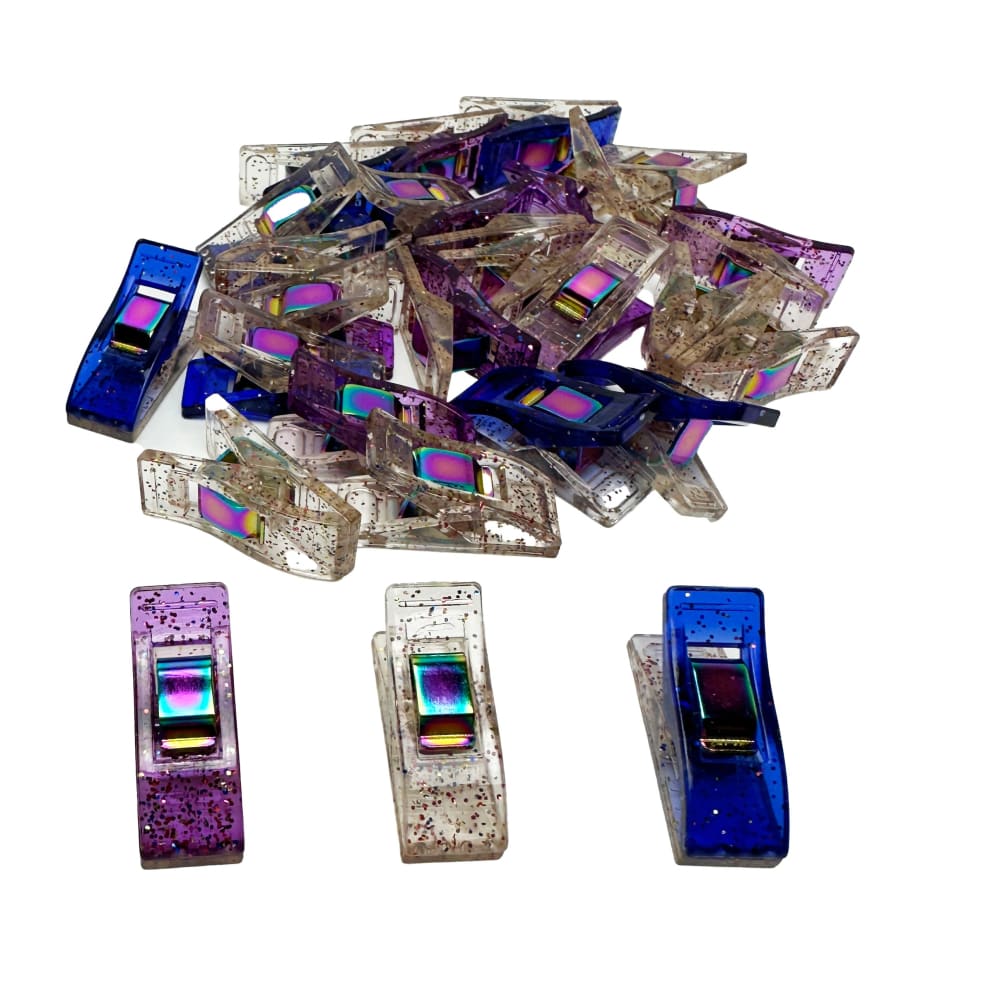 Glitter Sparkle Clever Clips - Pack of 50 - Sewing Tools &amp;