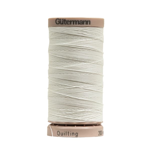 Gutermann Hand Quilting Cotton Thread 200m - White - Notions