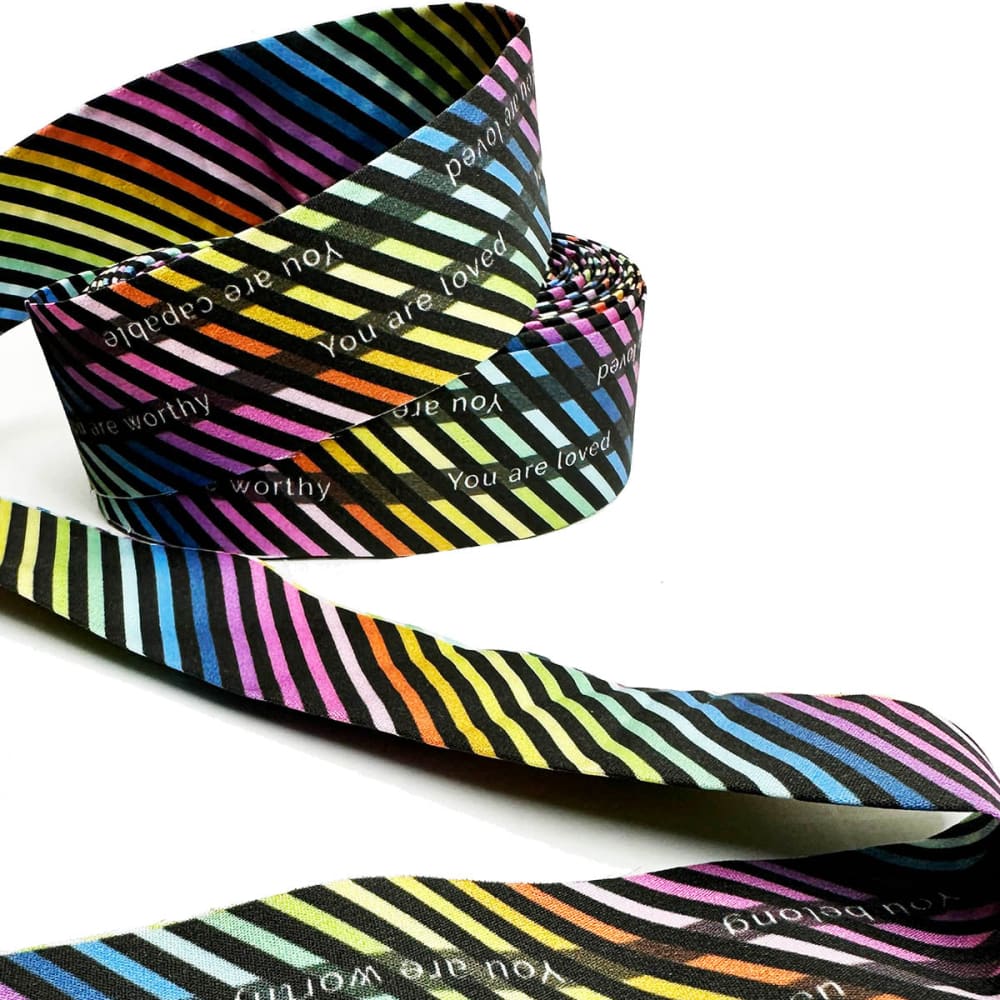 Perfect Binding - Rainbow Stripe - Rainbow Dark / 5 yards