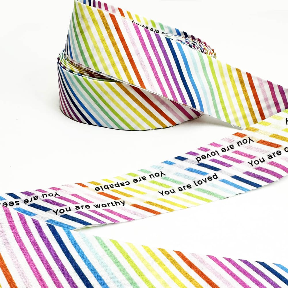 Perfect Binding - Rainbow Stripe - Rainbow Light / 5 yards