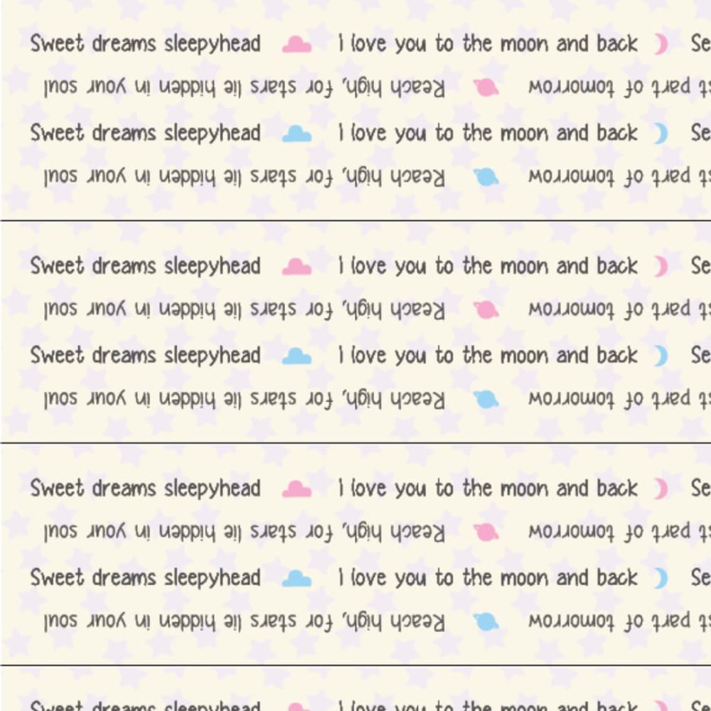 Perfect Binding Yardage Children’s Sayings Cream - Fabric