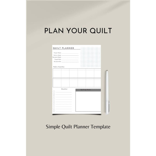 Sewing By Sarah - Quilt Planner Printables