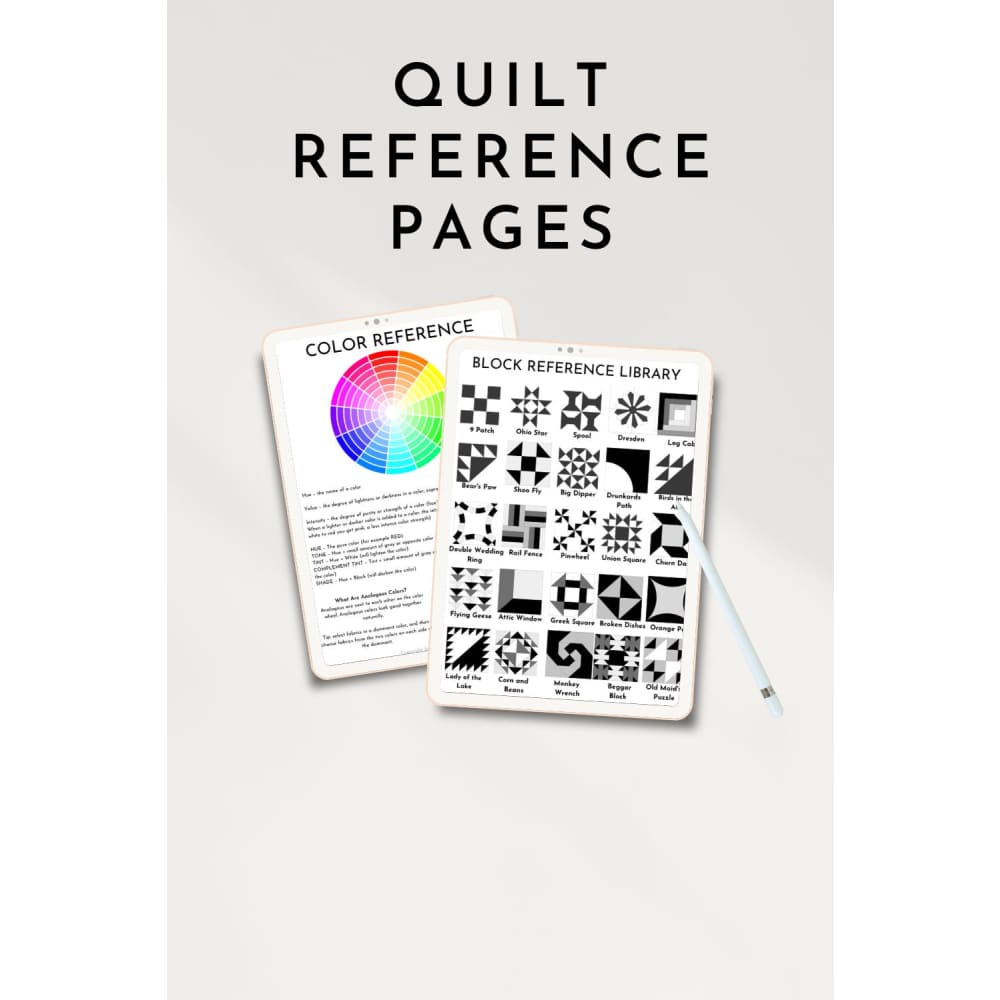Quilt Planner Printables - Books