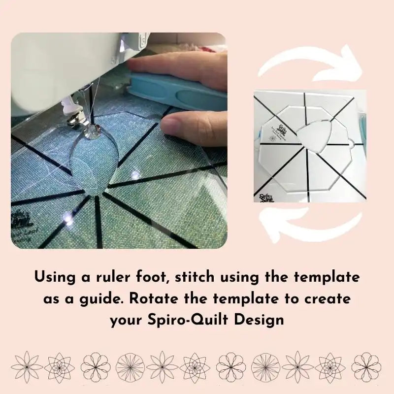 Quilting template set for creating circular designs.