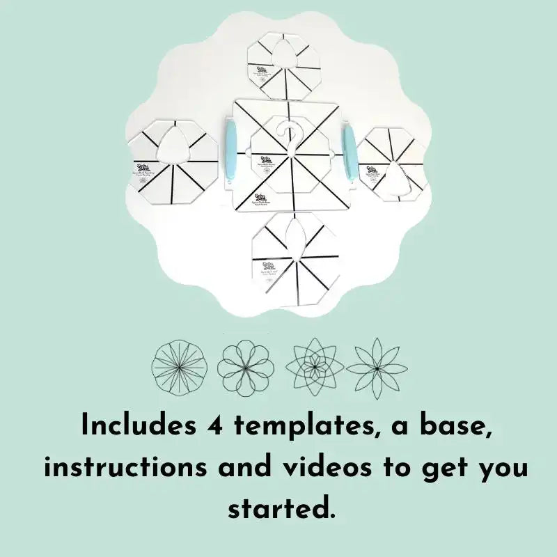 Quilting templates and a base for creating fabric designs.