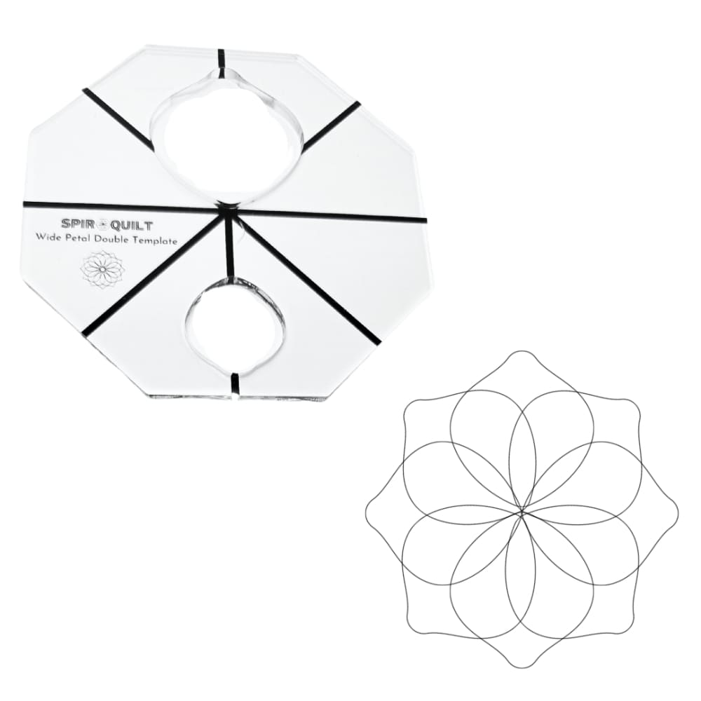 Spiro-Quilt Double Wide Petal Template - Templates