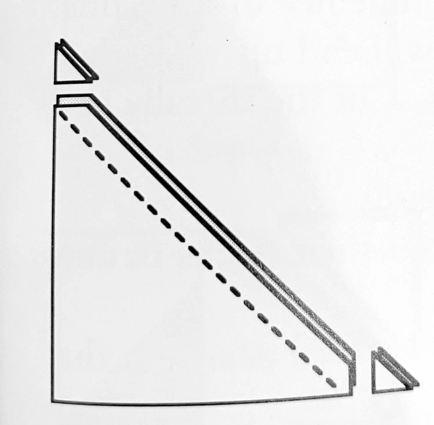 dog ear trimming of half square triangle