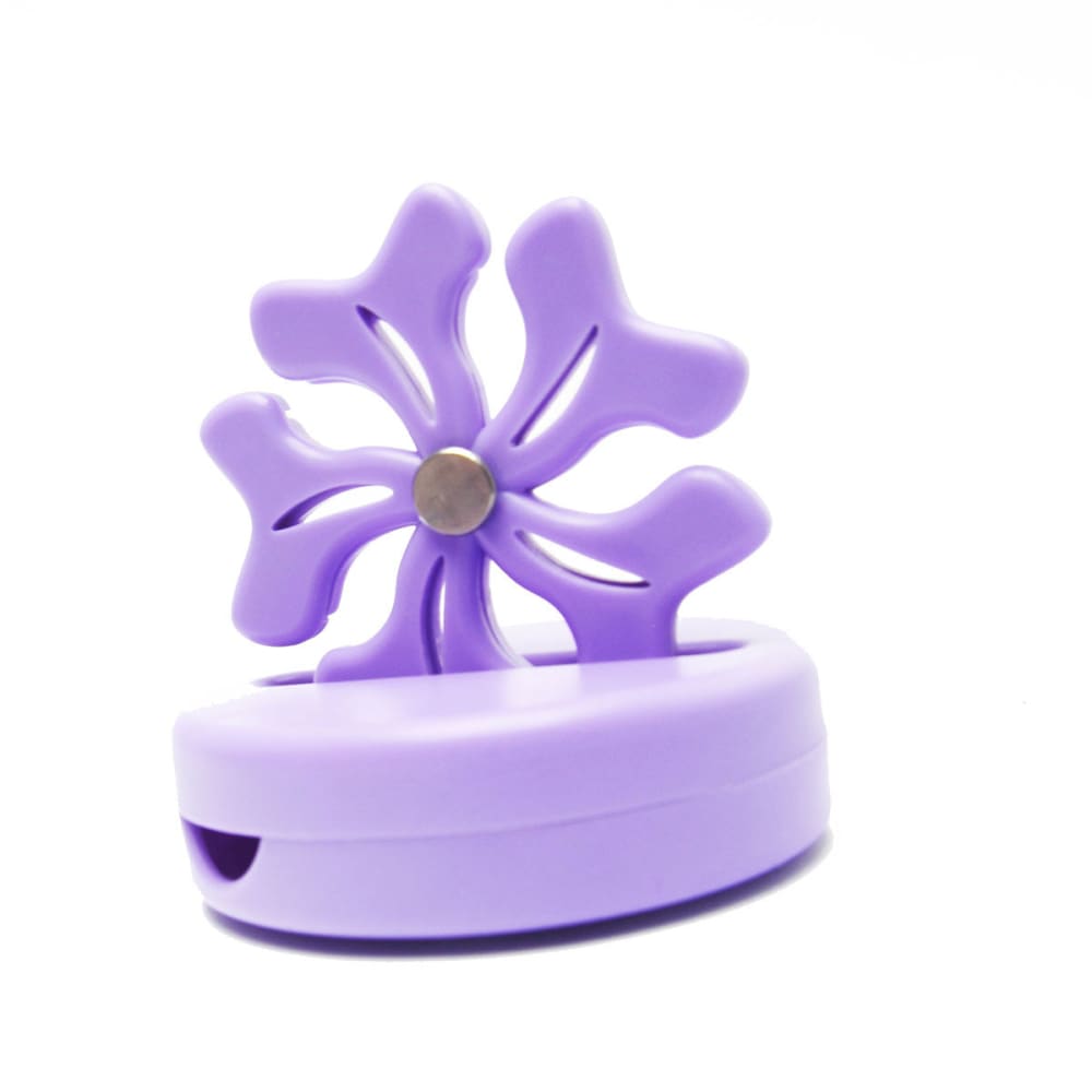 Purple BladeSaver Thread Cutter air freshener with snowflake fan and case design