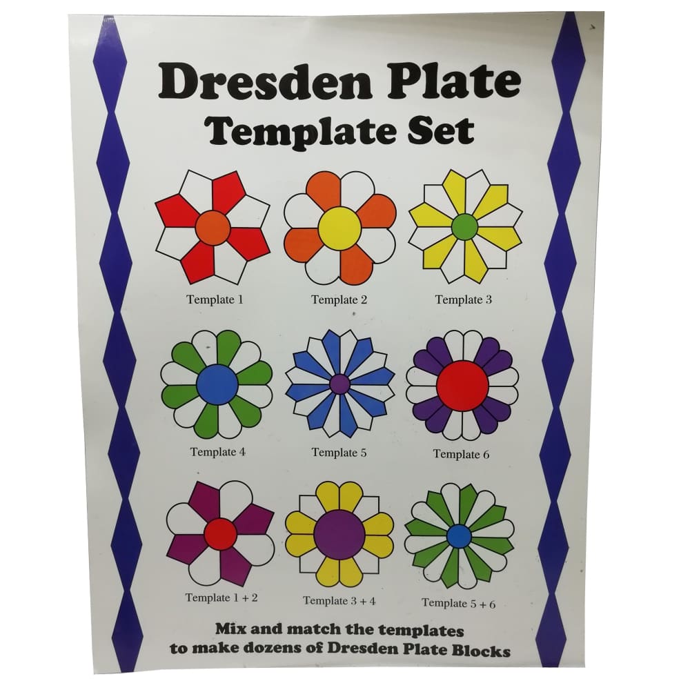Sewing By Sarah Dresden Plate 10 Piece Quilting Template Set