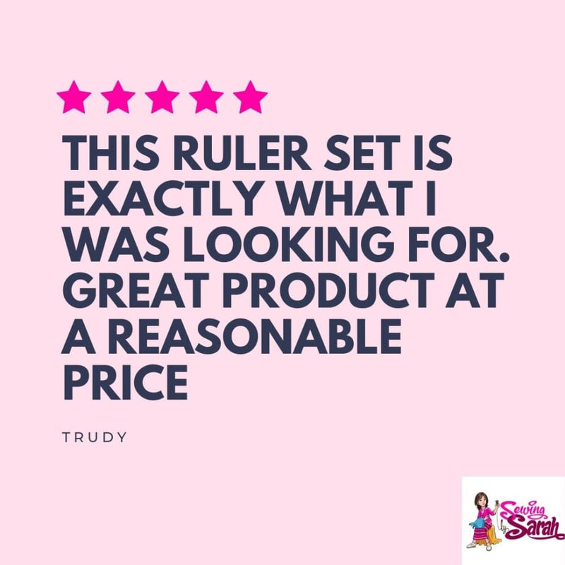 Free Motion Quilting Template and Rulers set Sewing By Sarah