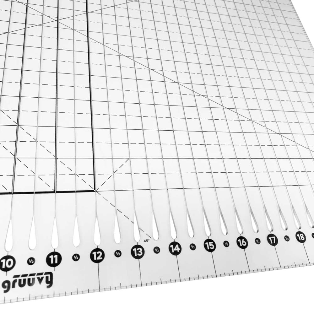 Gruuvy Square it Up Quilting Ruler- Large - Sewing By Sarah