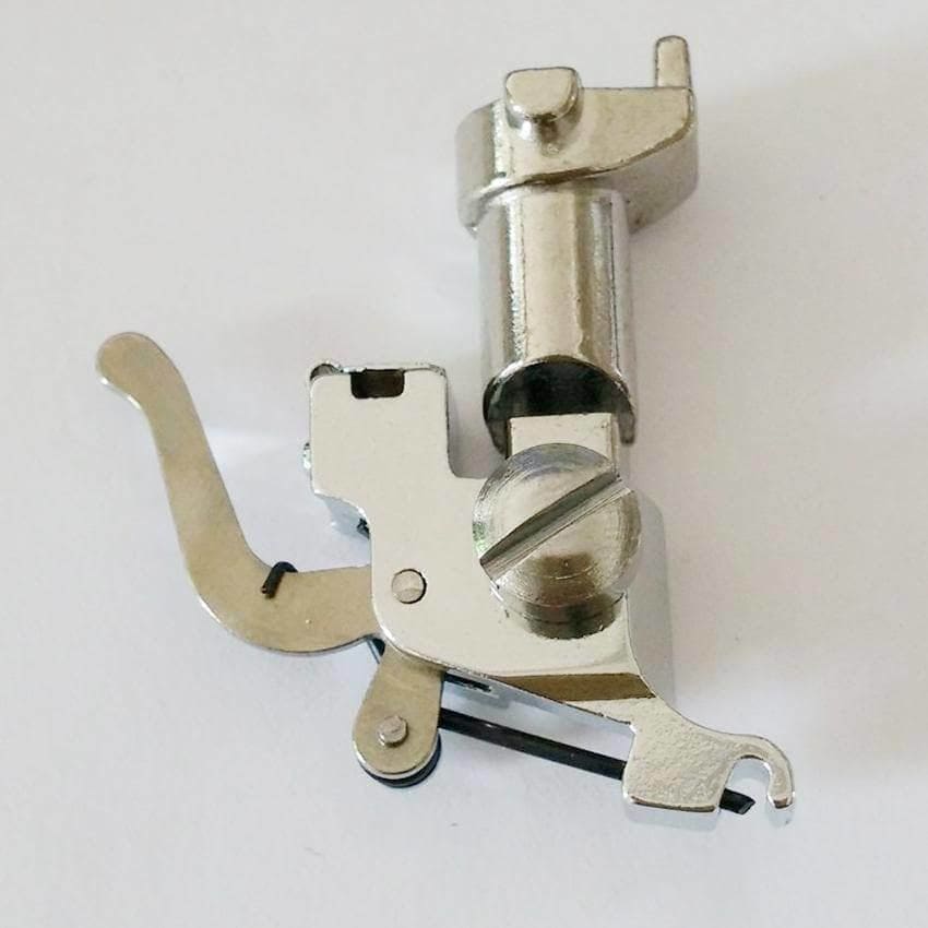 Metal Bernina sewing machine presser foot with adjustable guide for snap-on feet style