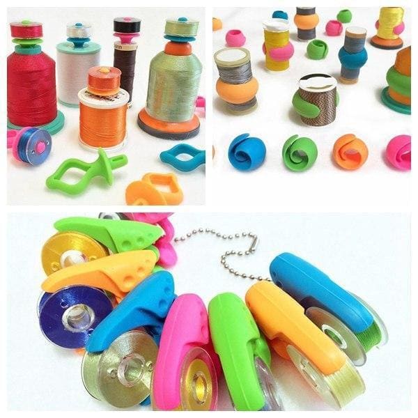 Sewing Bobbin Clips Plastic Bobbins Thread Spool Holder Clamp for Sewing  Machine
