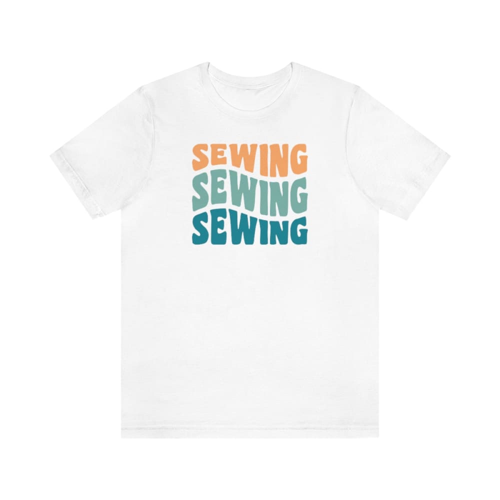 Retro Sewing T-Shirt - White / S - T-Shirt