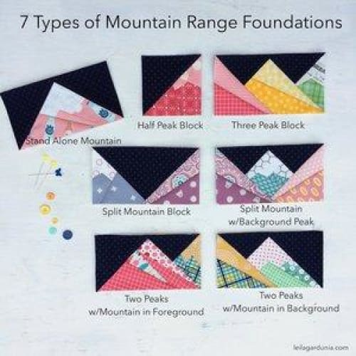 Scrappy Mountain Range Bundle -PDF Pattern by Leila Gardunia