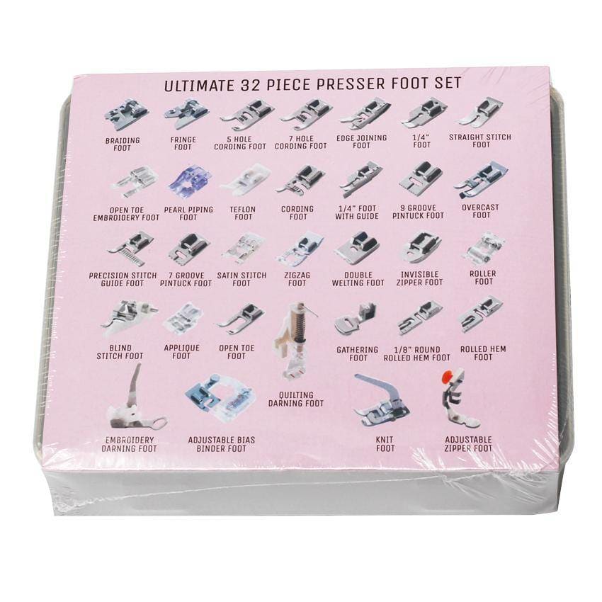 SewingbySarah™ Ultimate 32 Piece Sewing Foot Set - With Hard Case AND Instructions-Sewing By Sarah